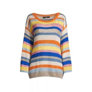 Weekend Max Mara Sweater Women’s Size M Uguale Striped Linen